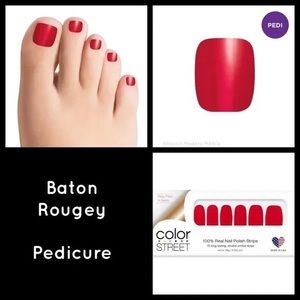 Color Street Pedicure Nail Strips Red in Baton Rougey